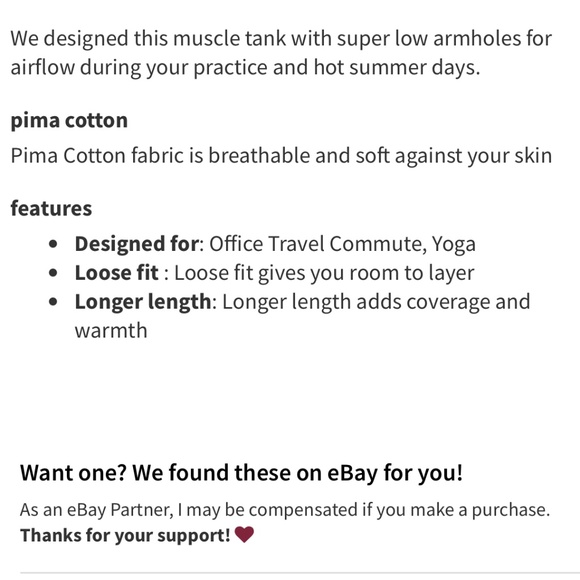 LULULEMON EUC Sweat Date Muscle Tank Top Figue Mauve 4 Cotton - Picture 7 of 9